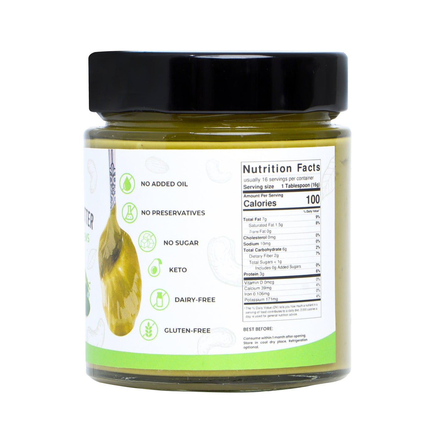 Healthy Cashew Butter with Matcha