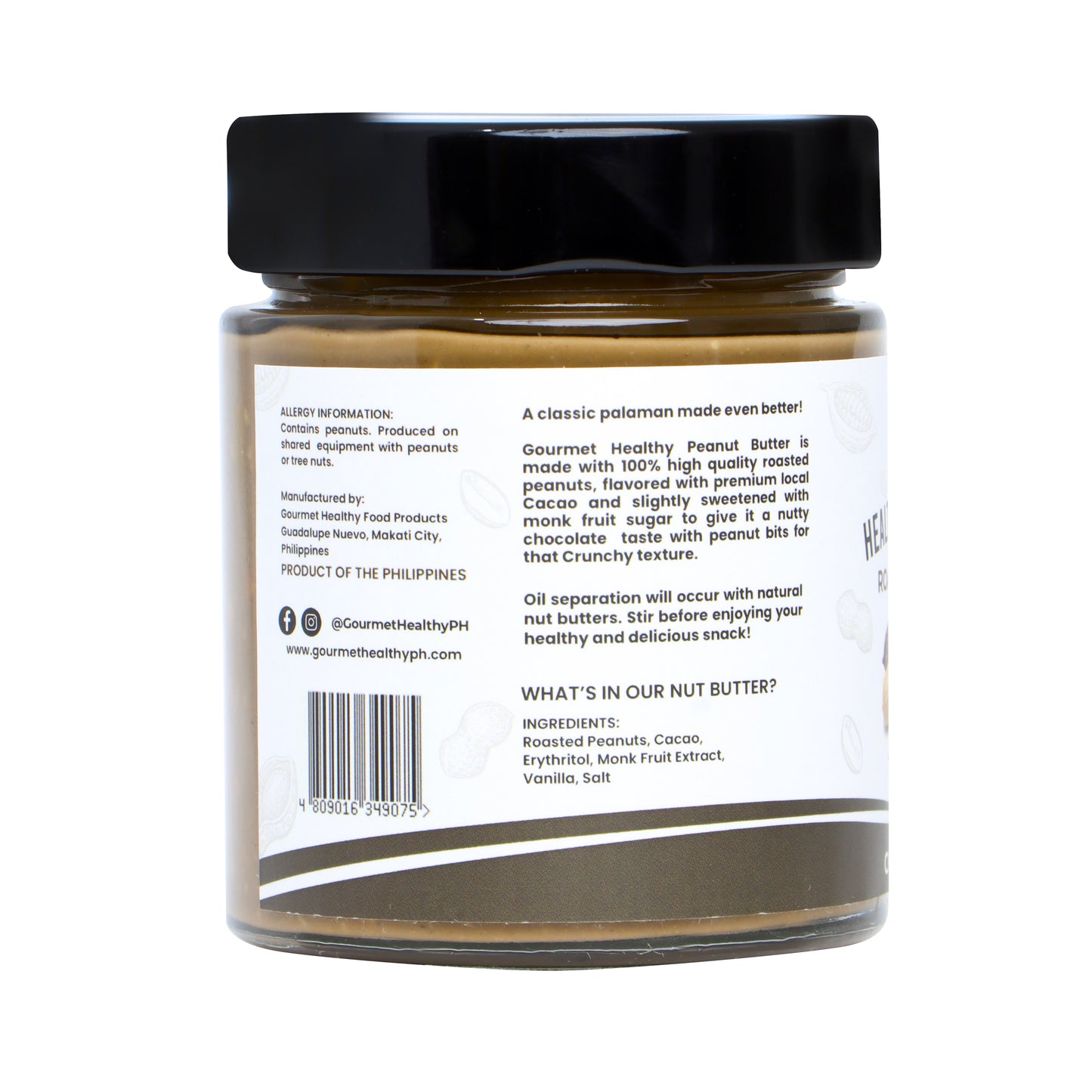 Gourmet Healthy Peanut Butter with Cacao