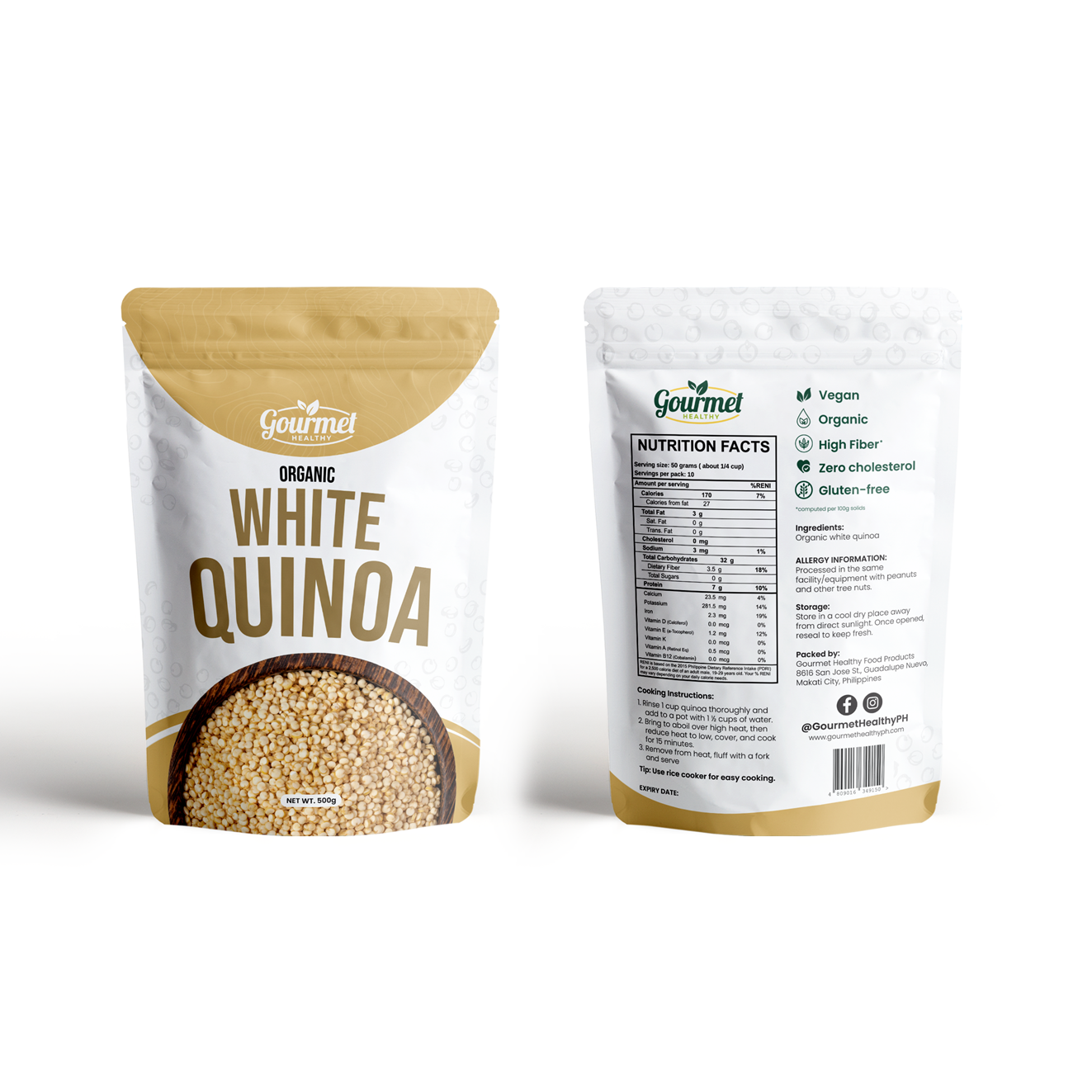 Gourmet Healthy Organic Golden Quinoa - 500g