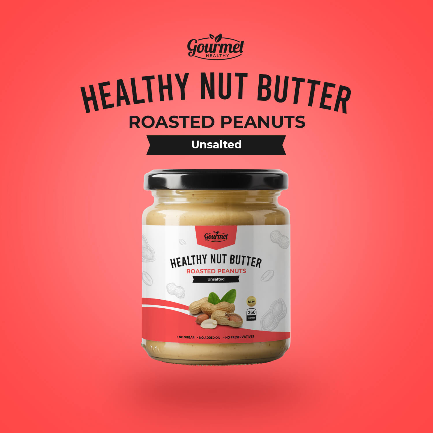 Healthy Peanut Butter Unsalted Gourmet Healthy Nut Butter