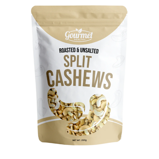 Gourmet Healthy Roasted Split Cashews - Unsalted - 250g