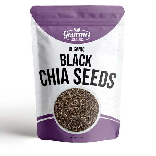 Gourmet Healthy Organic Black Chia Seeds - 250g