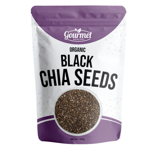 Gourmet Healthy Organic Black Chia Seeds - 250g